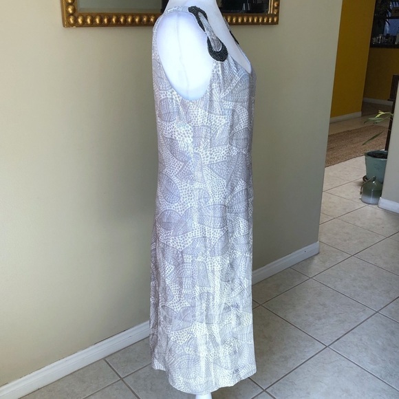 Tory Burch Metallic Leaf Print Bay Dress - Picture 4 of 10